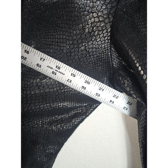 Vintage Y2K Guess Genuine Leather Jacket Reptile Embossed Zip Front Moto Large - Picture 6 of 16